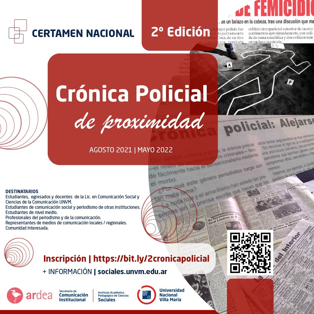 Se viene la segunda edición del Certamen Nacional de Crónica Policial